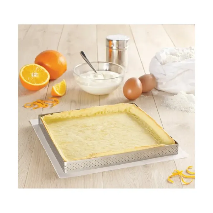 DE BUYER Carré perforé L. 8 cm de L'école Valrhona par