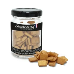 New EPICERIE DU CHEF Carrés Chocolat Blanc Dorés Décoratifs 50 g L'