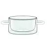 Hot LUIGI BORMIOLI Casserole en Verre Double Paroi 27 cl (x2) THERMIC GLASS
