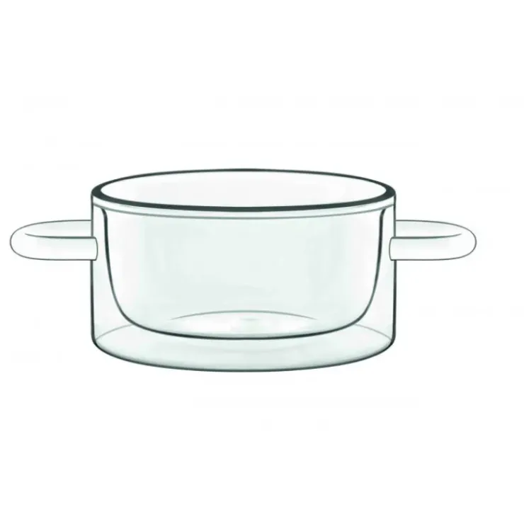 Hot LUIGI BORMIOLI Casserole en Verre Double Paroi 27 cl (x2) THERMIC GLASS