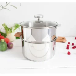 Online CRISTEL Casserole et Cuit Vapeur Inox Ø 24 cm Anses Olivier Biome