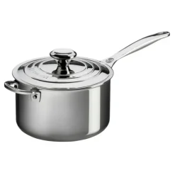 Sale LE CREUSET Casserole inox avec couvercle 20 cm Signature