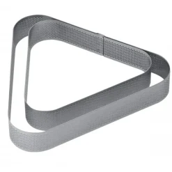 Discount PAVONI Cercle à Entremets Triangle Inox Micro-perforé 17,5 x 16 cm x H 3,5 cm