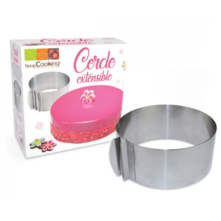 Outlet SCRAPCOOKING Cercle à Pâtisserie Extensible Inox