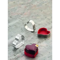 Best PAVONI Cercle à Tarte Inox Coeur 6,5 x 6 cm x H 2 cm