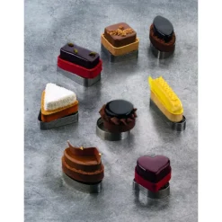 PAVONI Cercle à Tarte Inox Triangle 7,5 x 6,5 cm x H 2 cm