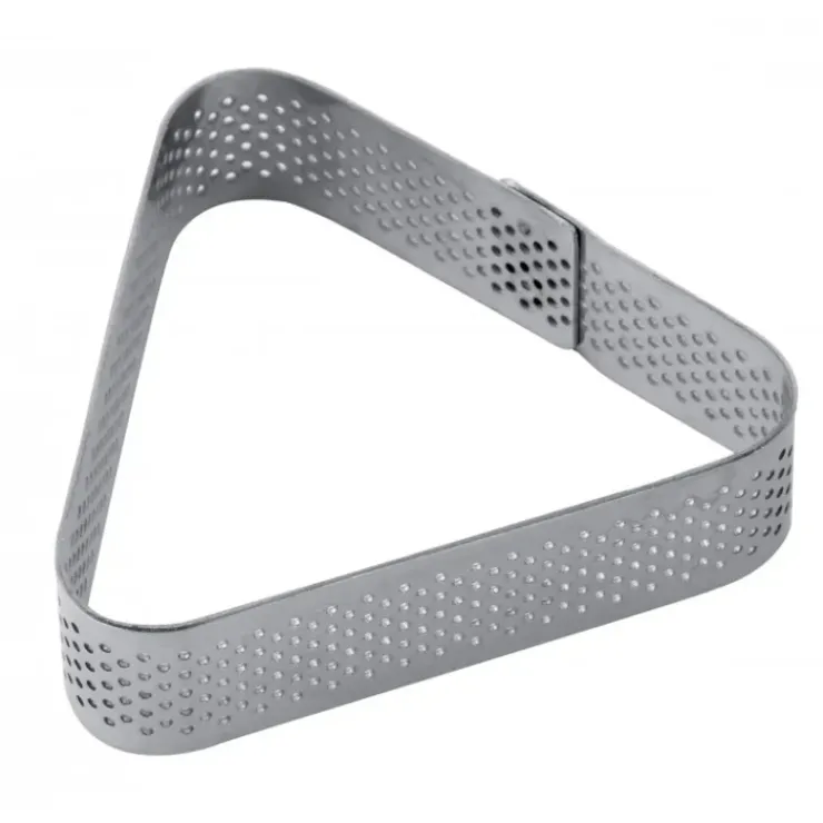Hot PAVONI Cercle à Tarte Triangle Inox Micro-perforé 8,5 x 7,5 cm x H 2 cm