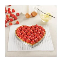 Hot DE BUYER Cercle perforé forme coeur ø 18 cm de L'école Valrhona par