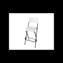 Best LYROSE Chaise Haute Pliante en Polyéthylène Blanc Congrès