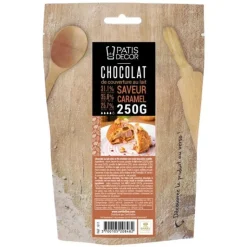 New PATISDECOR Chocolat au Lait Arôme Caramel 250 g Patisdécor