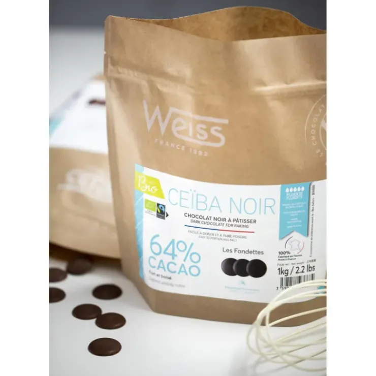 New WEISS Chocolat Noir Bio 64% Ceïba 1 kg