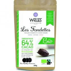 Best WEISS Chocolat Noir Bio 64% Fondettes 250g