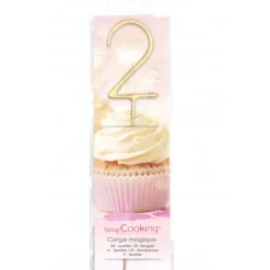 Discount SCRAPCOOKING Cierge Magique Or 17,5 cm Chiffre 2
