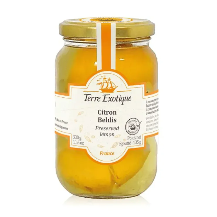 New TERRE EXOTIQUE Citrons Beldis Confits au Sel Bio 330 g