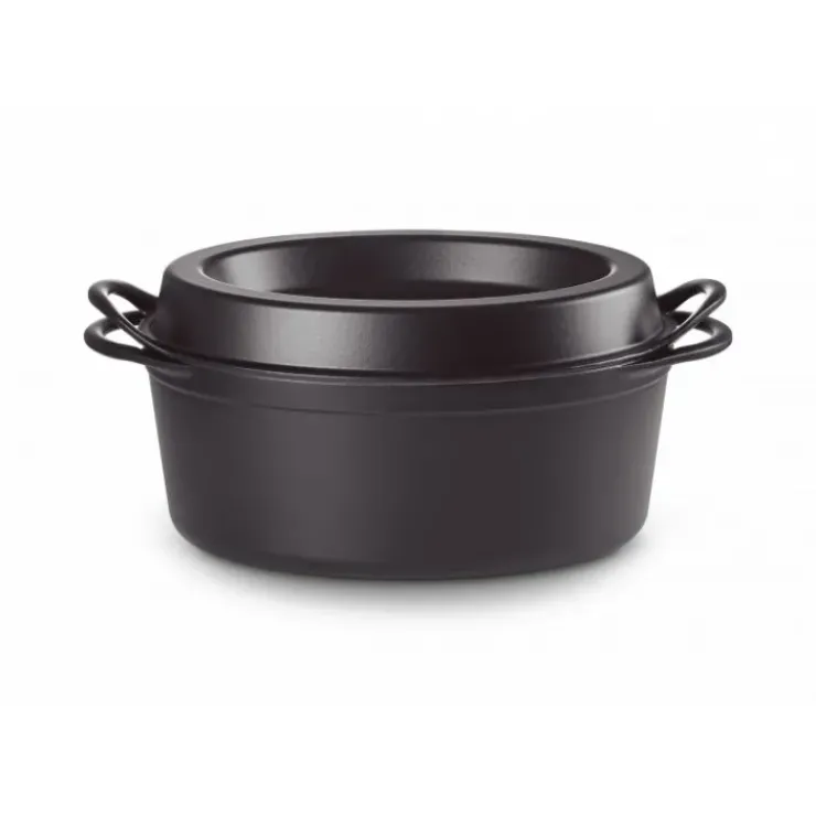 Outlet LE CREUSET Cocotte Doufeu Ovale en Fonte 32 cm Noir Mat