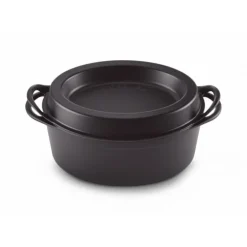 Outlet LE CREUSET Cocotte Doufeu Ovale en Fonte 32 cm Noir Mat