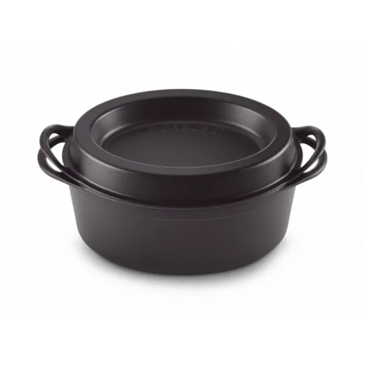 Outlet LE CREUSET Cocotte Doufeu Ovale en Fonte 32 cm Noir Mat