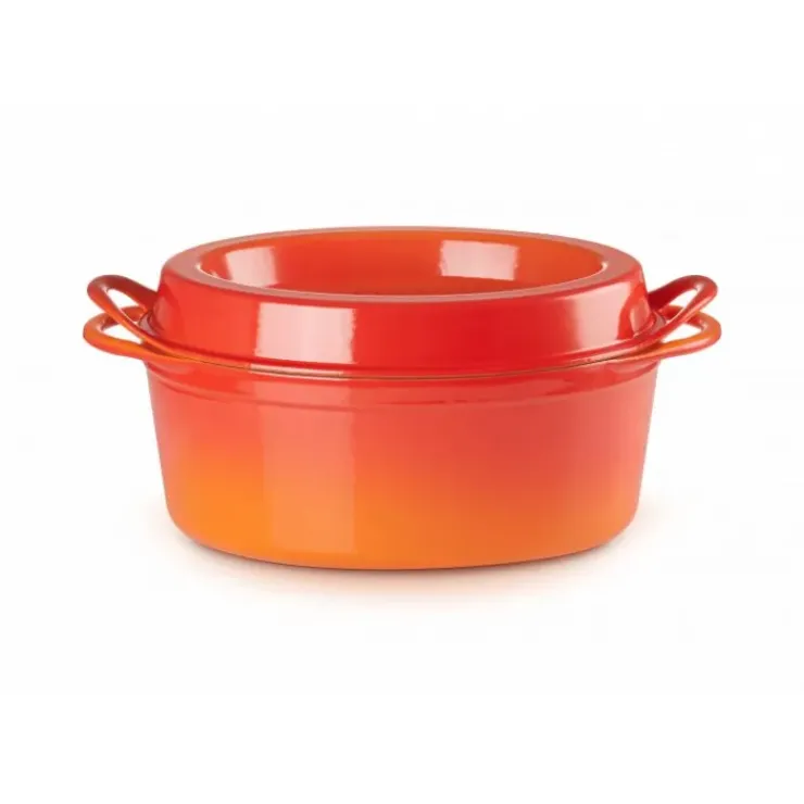 Outlet LE CREUSET Cocotte Doufeu Ovale en Fonte 32 cm Noir Mat