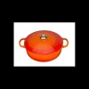 New LE CREUSET Cocotte en fonte Basse 30 cm Volcanique Signature