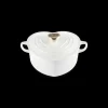 Discount LE CREUSET Cocotte en Fonte Cœur 20 cm Blanc