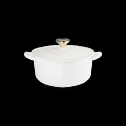 Discount LE CREUSET Cocotte en Fonte Cœur 20 cm Blanc