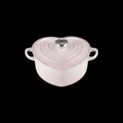 Hot LE CREUSET Cocotte en Fonte Cœur 20 cm Shell Pink