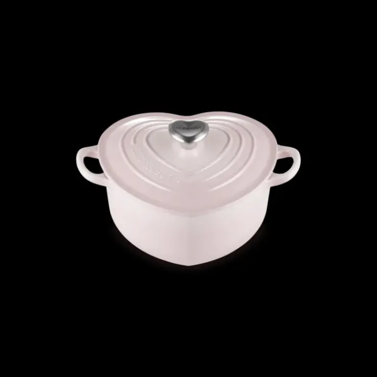 Hot LE CREUSET Cocotte en Fonte Cœur 20 cm Shell Pink