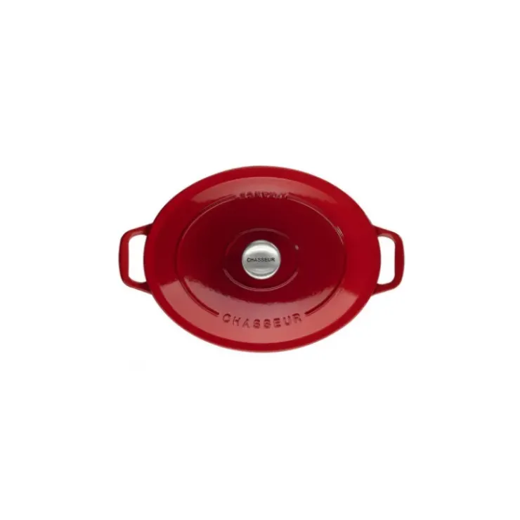 Clearance CHASSEUR Cocotte en Fonte Ovale 33 cm Rubis