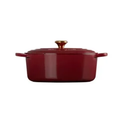 Online LE CREUSET Cocotte en Fonte Ovale 31 cm Garnet Bouton Doré Signature