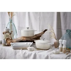 Discount LE CREUSET Cocotte en fonte Ovale 31 cm Meringue Signature