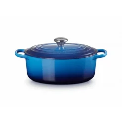 Best LE CREUSET Cocotte en fonte Ovale 31 cm Azur Signature