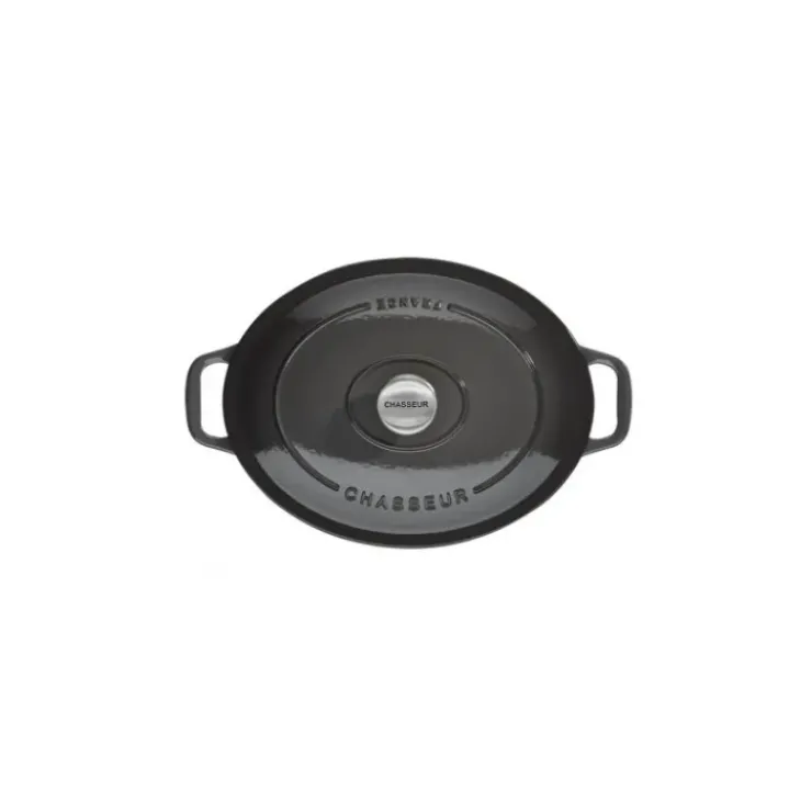 Discount CHASSEUR Cocotte en Fonte Ovale 35 cm Caviar