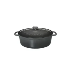 Discount CHASSEUR Cocotte en Fonte Ovale 35 cm Caviar