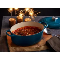 Online LE CREUSET Cocotte en fonte Ovale 31 cm Deep Teal Signature