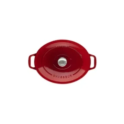 New CHASSEUR Cocotte en Fonte Ovale 27 cm Rubis