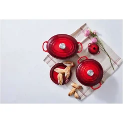 Online LE CREUSET Cocotte en Fonte Ovale 29 cm Cerise Signature