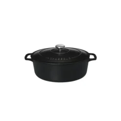 CHASSEUR Cocotte en Fonte Ovale 35 cm Noir Mat