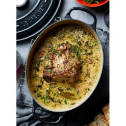 Hot LE CREUSET Cocotte en fonte Ovale 40 cm Noir mat Signature