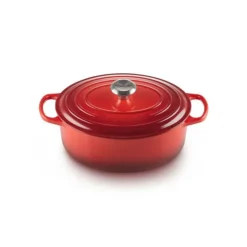 Clearance LE CREUSET Cocotte en Fonte Ovale 31 cm Cerise Signature