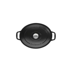 Clearance CHASSEUR Cocotte en Fonte Ovale 31 cm Noir Mat