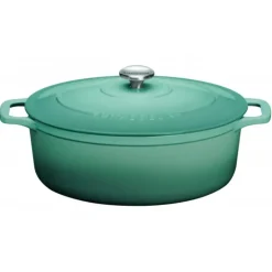 Outlet CHASSEUR Cocotte en Fonte Ovale 33 cm Quartz