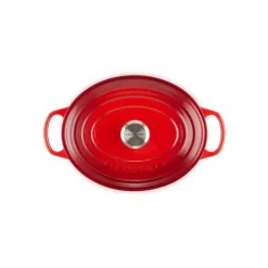 Outlet LE CREUSET Cocotte en Fonte Ovale 27 cm Cerise Signature