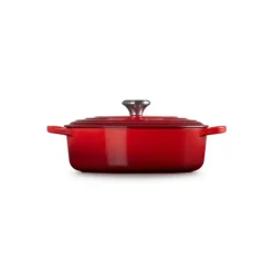 Best LE CREUSET Cocotte en Fonte Ovale Basse 27 cm Cerise Signature
