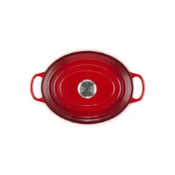 Best LE CREUSET Cocotte en Fonte Ovale Basse 27 cm Cerise Signature