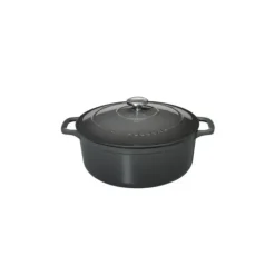 Clearance CHASSEUR Cocotte en Fonte Ronde 20 cm Caviar