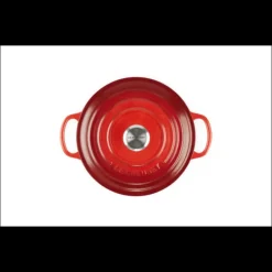 Best LE CREUSET Cocotte en Fonte Ronde 20 cm Cerise Signature