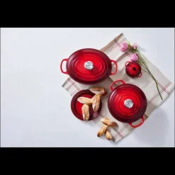 Best LE CREUSET Cocotte en Fonte Ronde 20 cm Cerise Signature