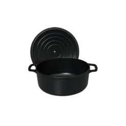 Best CHASSEUR Cocotte en Fonte Ronde 26 cm Noir Mat