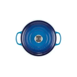 Best LE CREUSET Cocotte en Fonte Ronde 20 cm Azur Signature