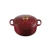 Sale LE CREUSET Cocotte en Fonte Ronde 24 cm Garnet Bouton Doré Signature